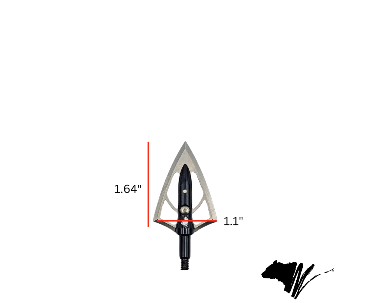 Silver Flame® 100 grain Double Bevel Broadhead