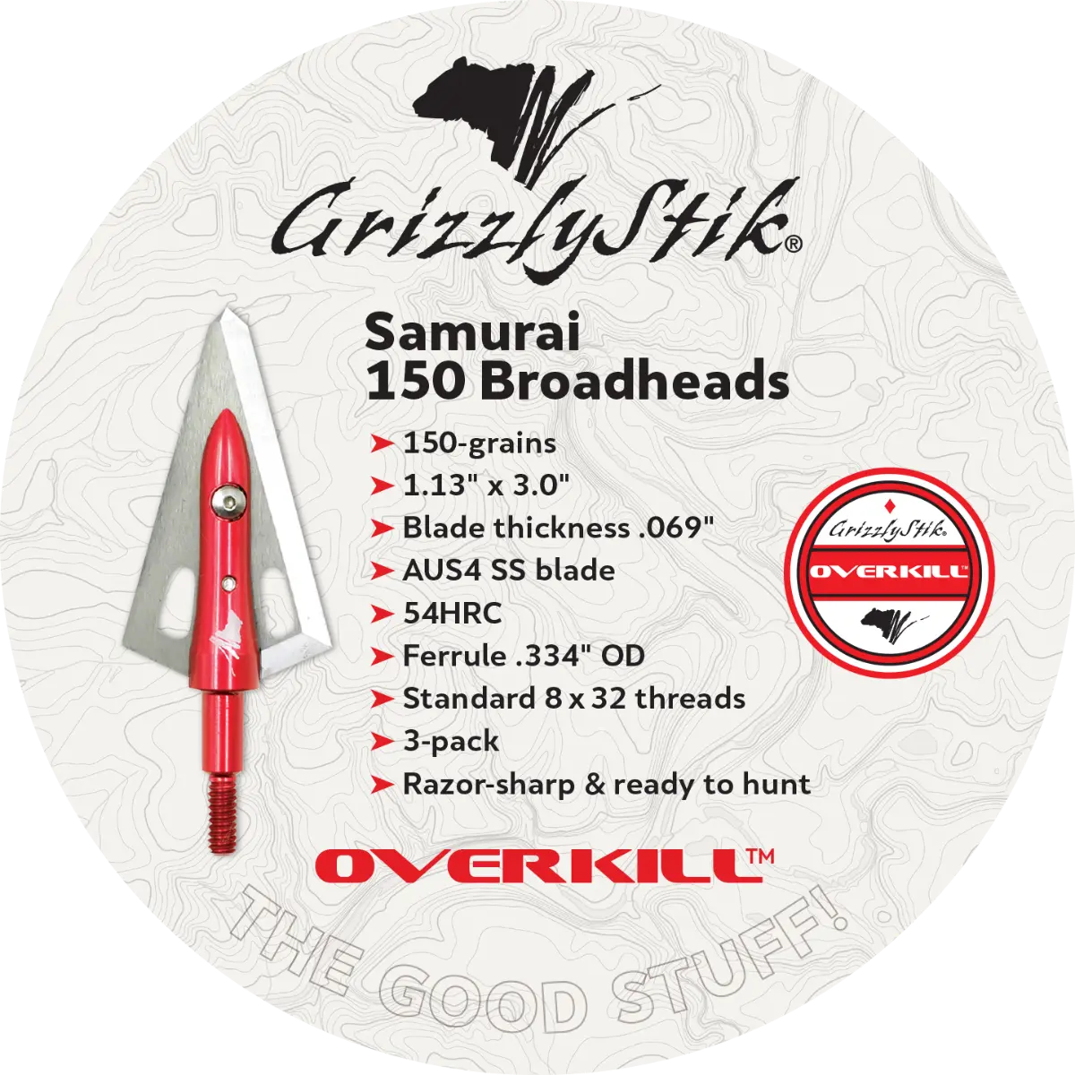 OVERKILL Samurai 150 Single Bevel Broadhead