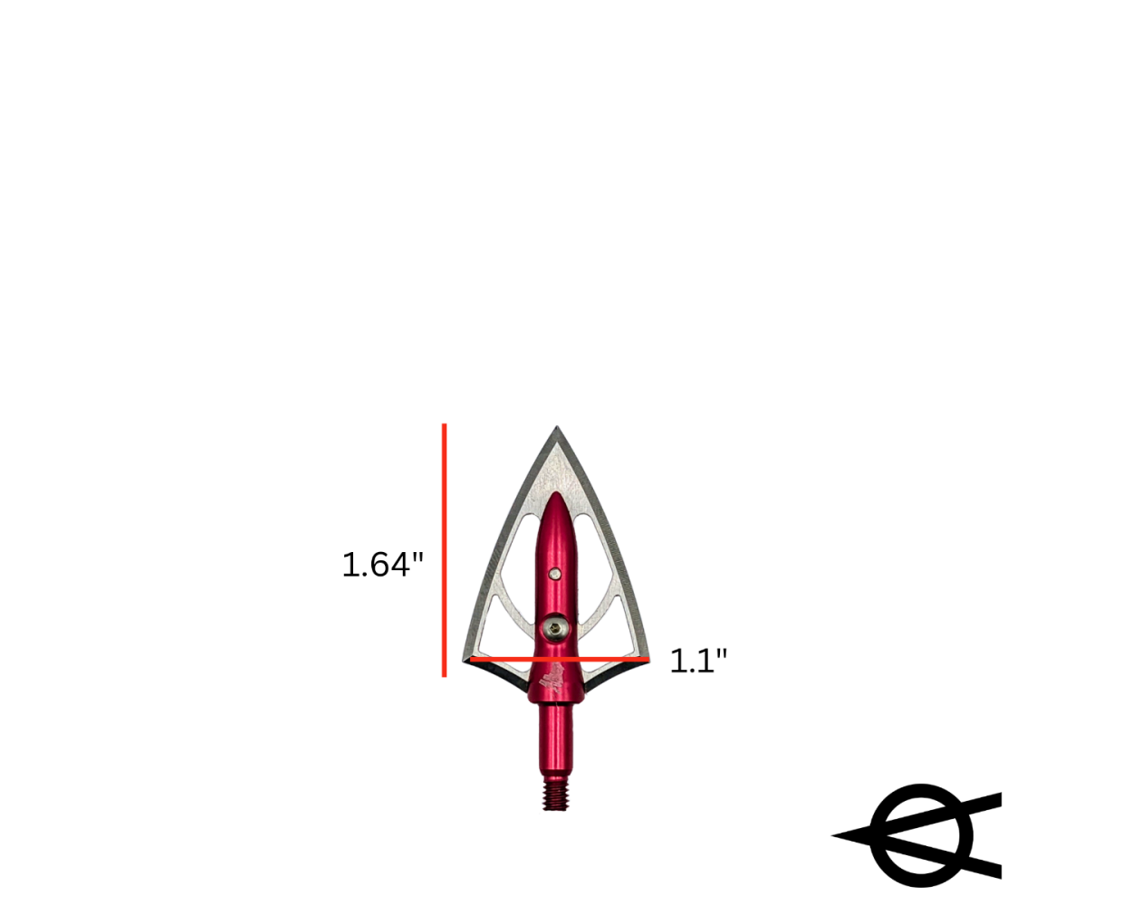 OverKill Silver Flame® 100 grain Double Bevel Broadhead