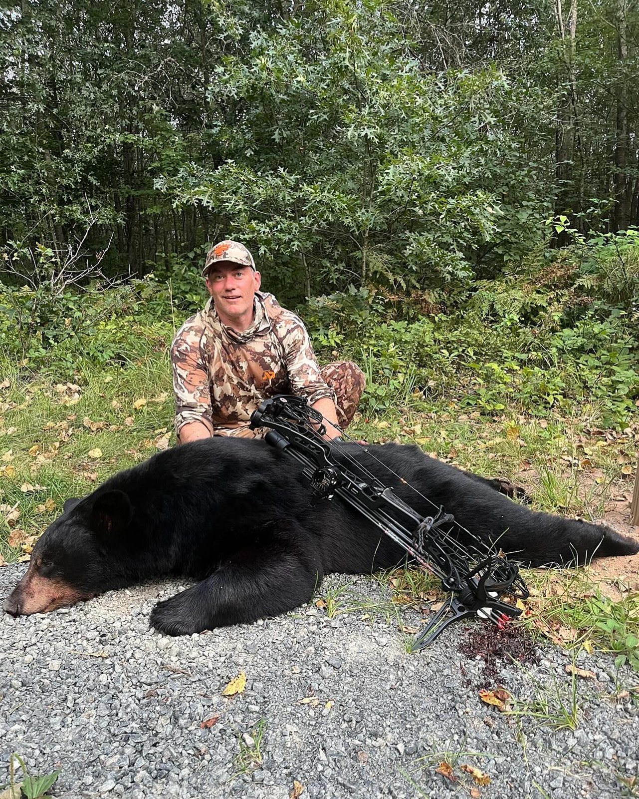 Black Bear taken with GrizzlyStik, bowhunting success story