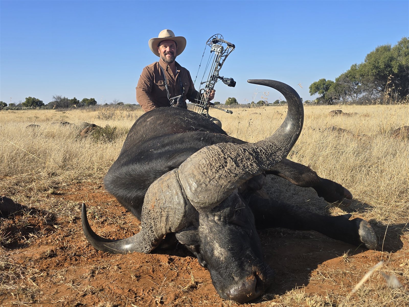 Cape Buffalo taken with GrizzlyStik, bowhunting success story
