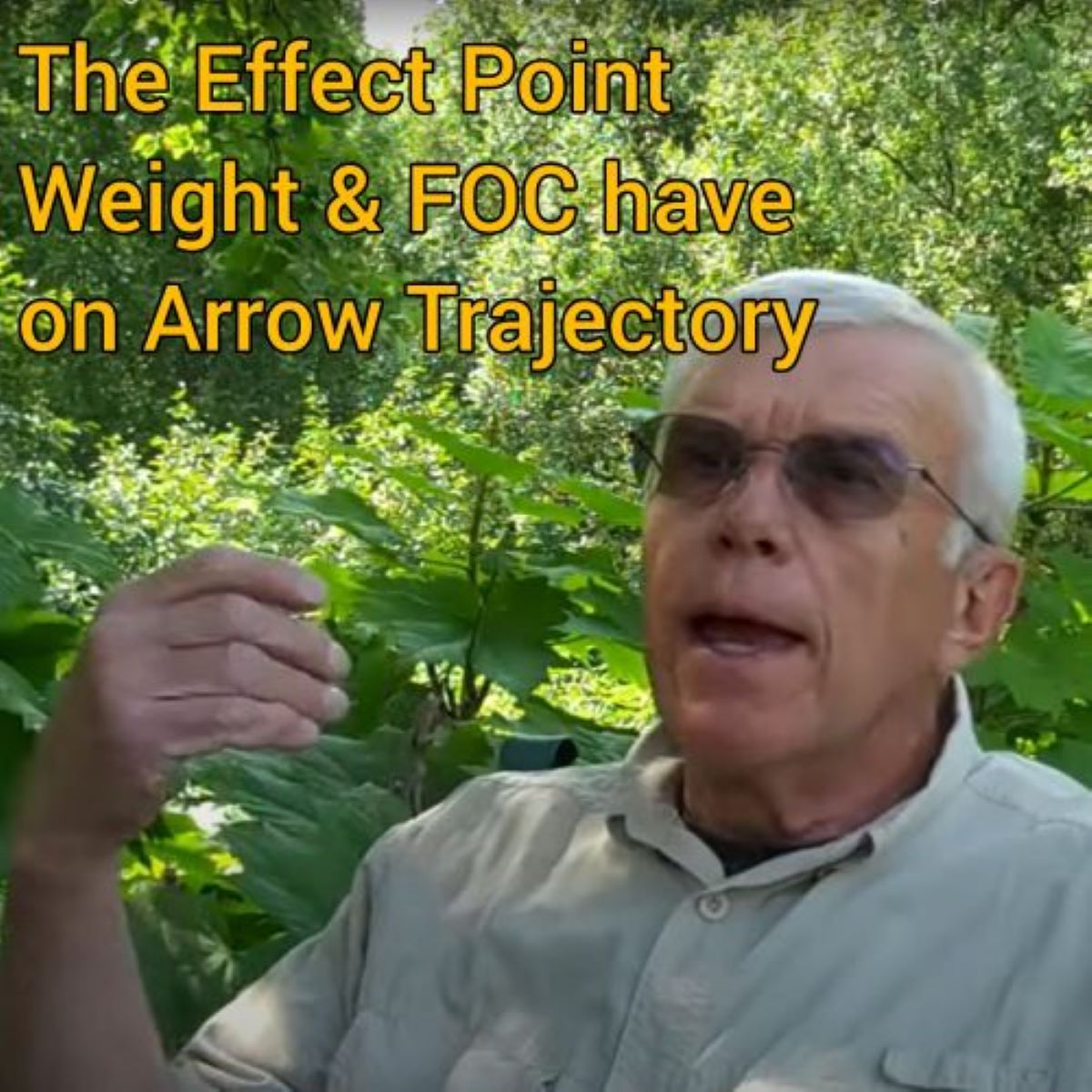 GrizzlyStik Founder demonstrates the effect of point weight & FOC on arrow trajectory.