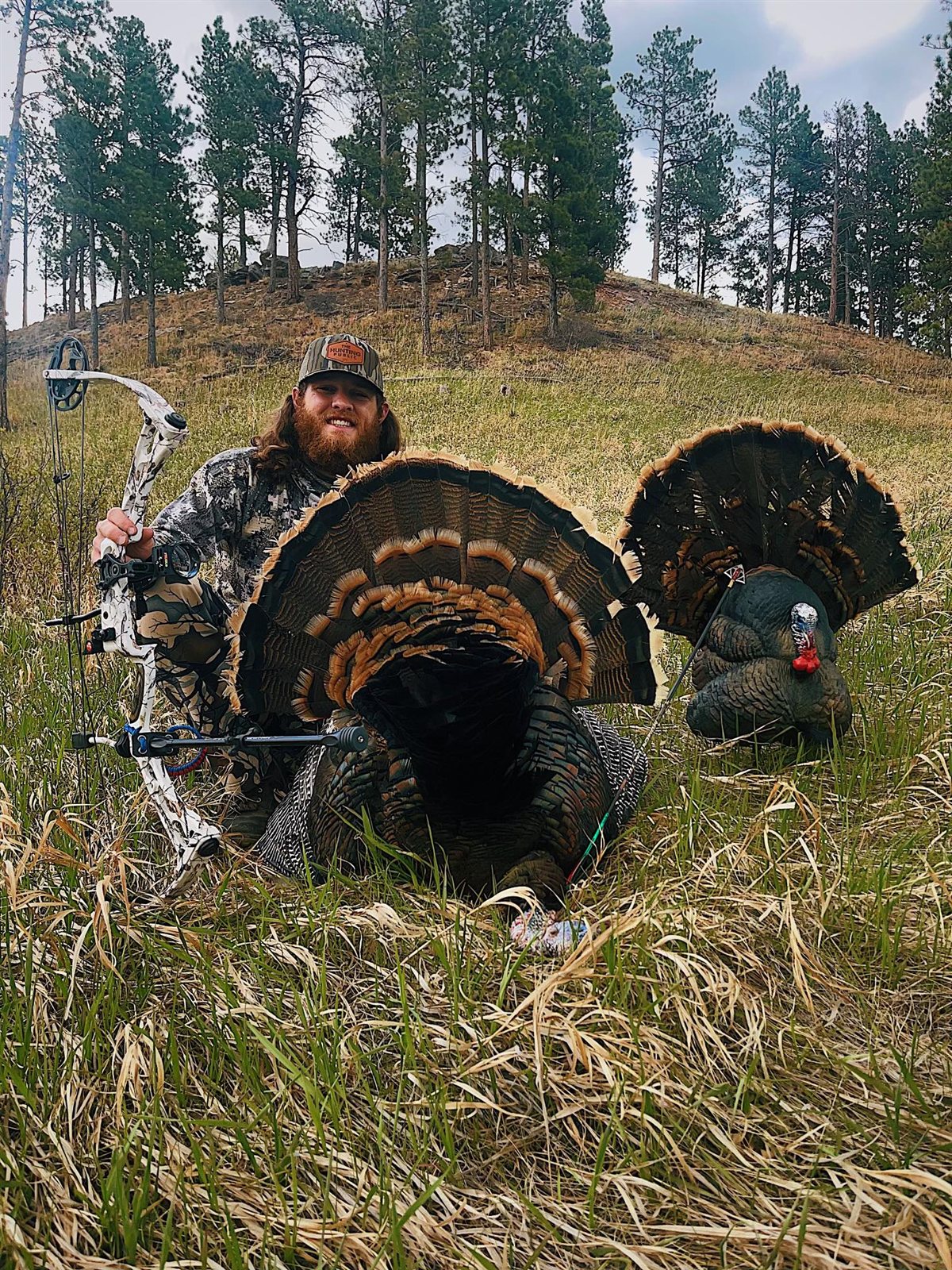 Merriam Turkey taken with GrizzlyStik, bowhunting success story