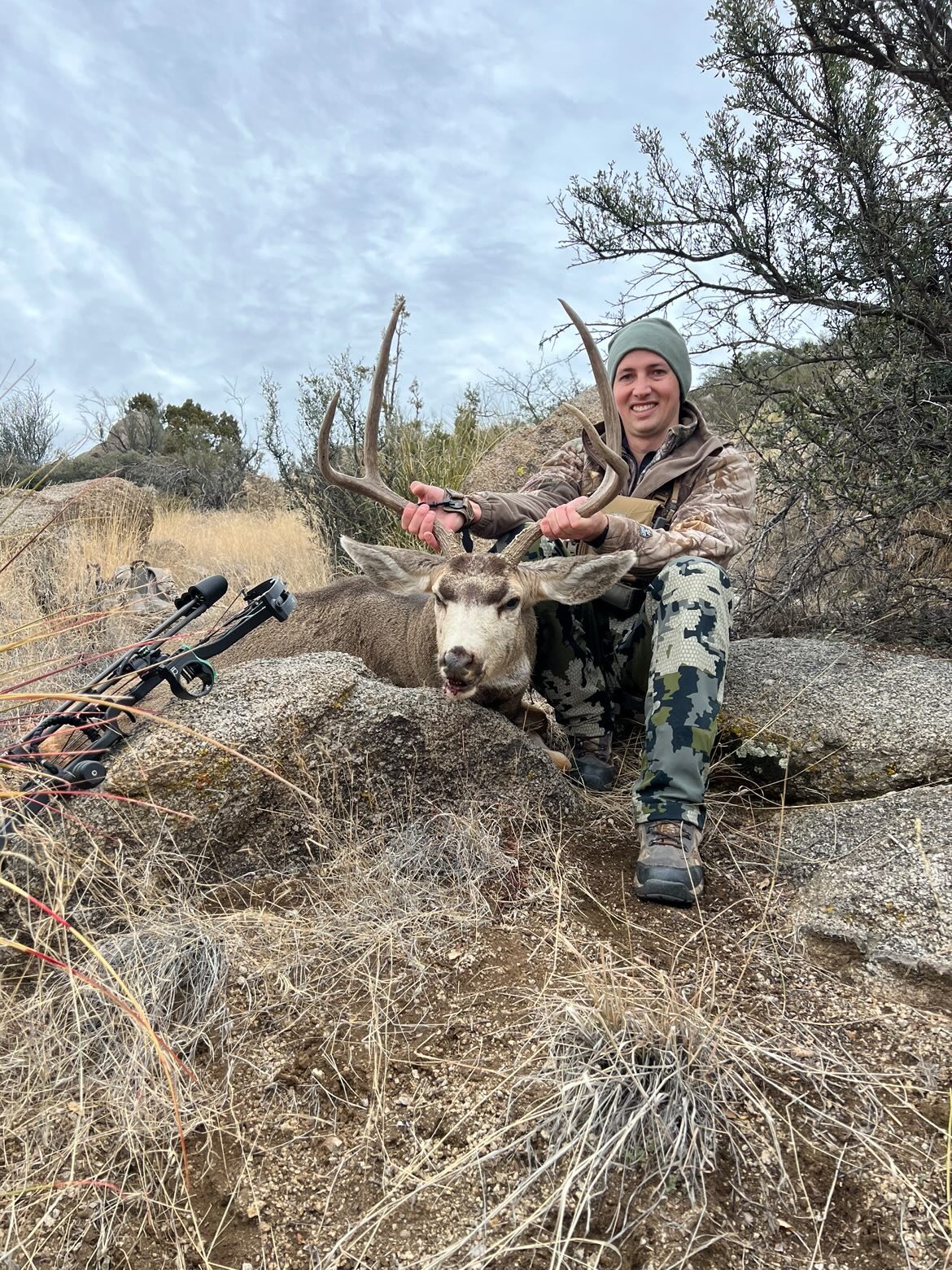 Mule Deer taken with GrizzlyStik, bowhunting success story