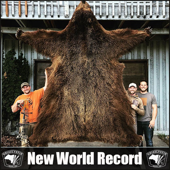 World record brown bear taken with a GrizzlyStik broadhead